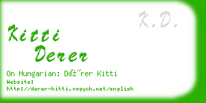 kitti derer business card